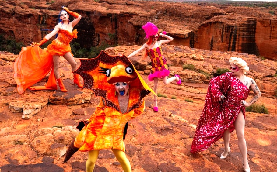 UK and US Drag Race queens recreate Priscilla's 30th birthday