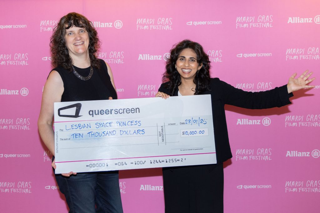 Lesbian Space Princess' Leela Varghese with Queer Screen Festival Director Lisa Rose